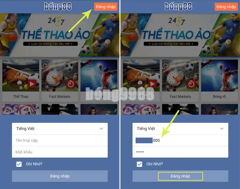 đổi mật khẩu bong88